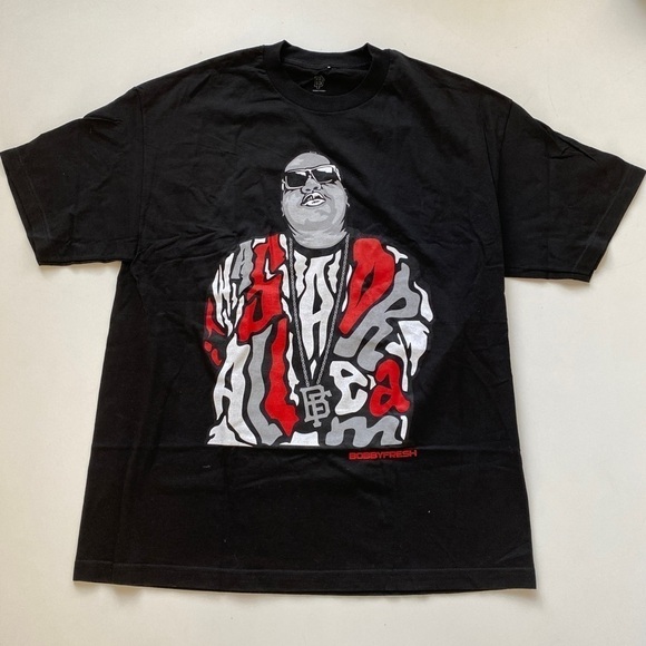 bobby fresh Other - Bobby Fresh Biggie Smalls Notorious Black Red Art Short Sleeve T-Shirt Men’s XL